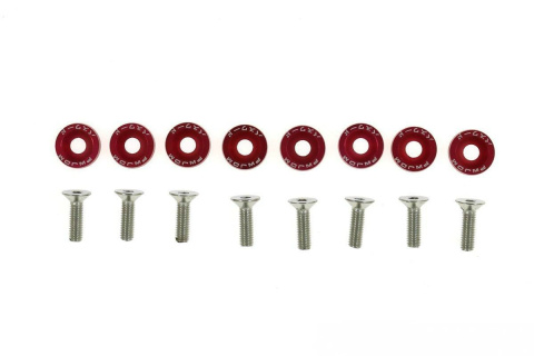 Śrubki JDM PASSWORD FENDER WASHER 6mm red 8 szt.
