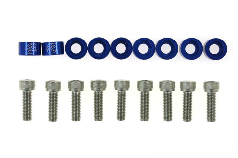 Śruby kolektora głowicy Honda Civic JDM 8mm blue 9szt.