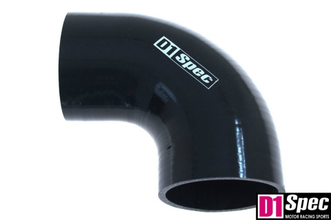 Kolanko silikonowe 90 st D1Spec black 80 mm