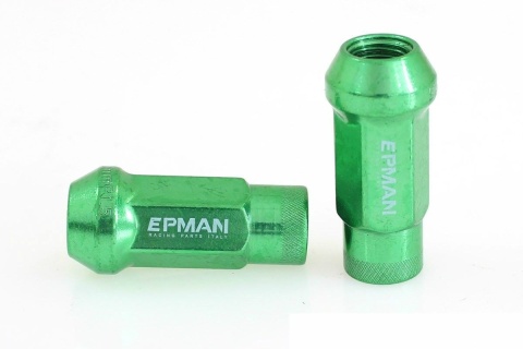 Nakrętki EPMAN JDM M12 x 1.25 green Stalowe