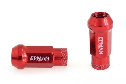 Nakrętki EPMAN JDM M12 x 1.5 red Stalowe