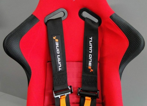 Pasy sportowe 6 punktowe TURN ONE FIA black