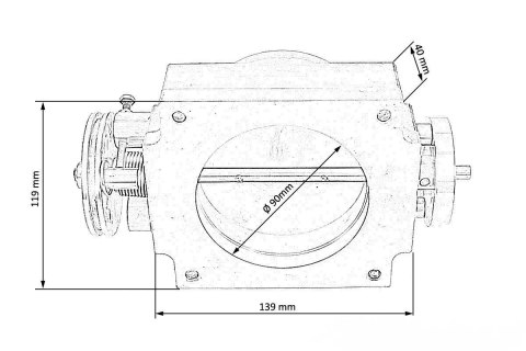 Przepustnica TurboWorks uniwersalna 90mm