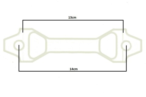 Uchwyt akumulatora D1Spec 13 cm red