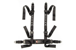 Pasy sportowe 4 punktowe Racing homologacja E black