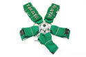 Pasy sportowe szelkowe 6 punktowe 3" Takata green harness