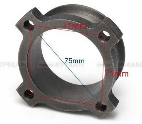 Flansza downpipe 4 śruby T03 T25/T28, T3/T4 na 3" V-Band odlew