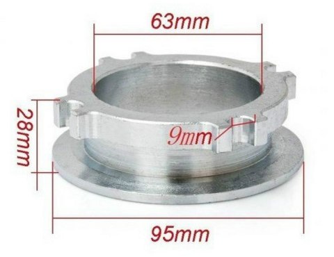 Flansza downpipe 4 śruby T03 na 2,5" V-Band