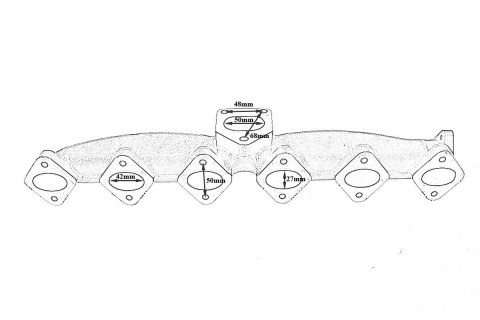Kolektor wydechowy BMW E83 X3 3.0d M57 / M57N