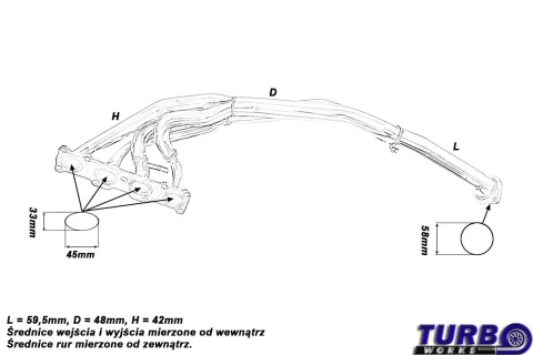 Kolektor wydechowy MAZDA MX-5 1.8l 1993-1997 4-2-1