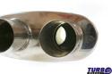 Sportowy tłumik środkowy 2,25" + 2x2" Y-pipe TurboWorks STAL 409SS