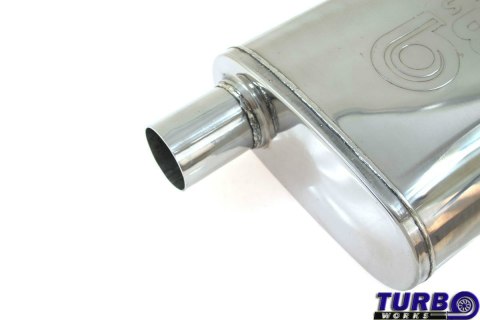 Sportowy tłumik środkowy 3" Offset TurboWorks STAL 409SS