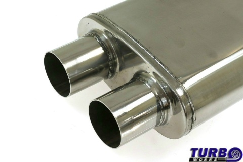 Sportowy tłumik środkowy tylny 2,5" TurboWorks STAL 409SS