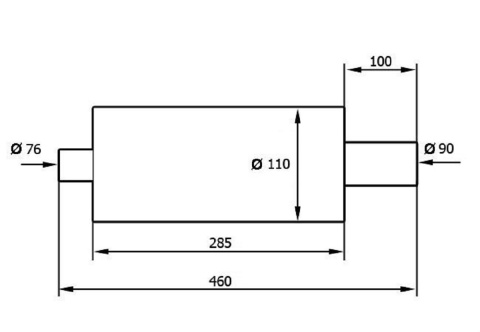Tłumik TurboWorks Fi 90mm 3''