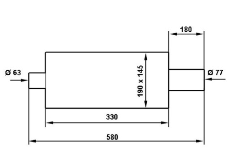 Tłumik TurboWorks Fi 77mm 2,5"