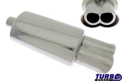 Tłumik TurboWorks OWAL Fi 155x95mm 2,5"