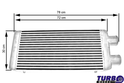 Intercooler TurboWorks 600x300x76mm wejście 3" jednostronny