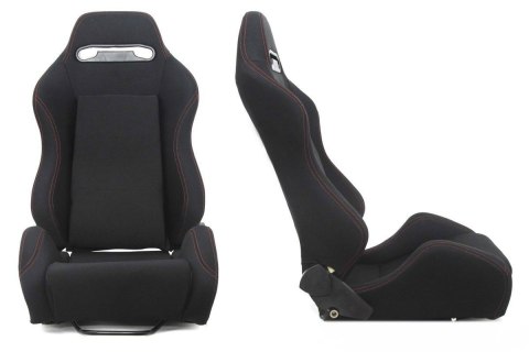 Fotel sportowy R-Look black materiał