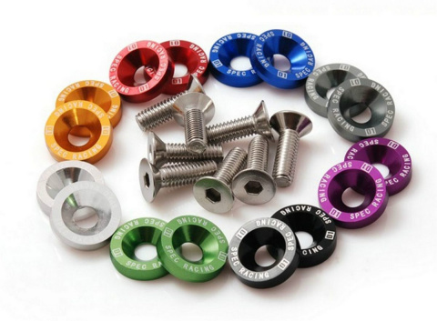 Śrubki D1Spec FENDER WASHER 8mm purple 6 szt.