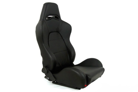 Fotel sportowy Drago black skóra