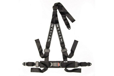 Pasy sportowe 3 punktowe Racing homologacja E black