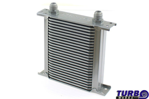 Chłodnica oleju TurboWorks Slim Line 25-rzędowa 140x195x50 AN8 silver