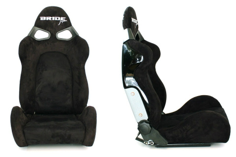 Fotel sportowy Bride Cuga zamsz black