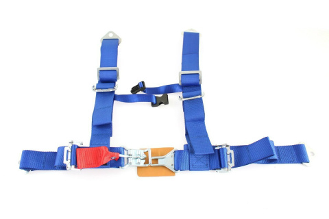 Pasy sportowe 4 punktowe 2" DTM blue