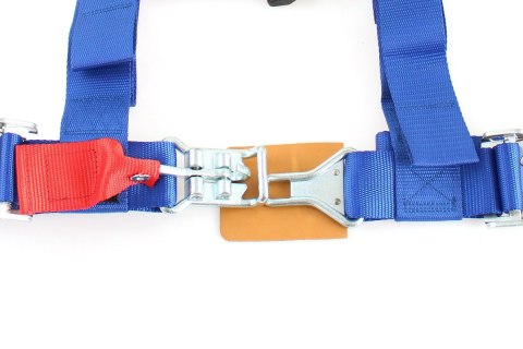 Pasy sportowe 4 punktowe 2" DTM blue