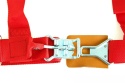 Pasy sportowe 4 punktowe 2" DTM red
