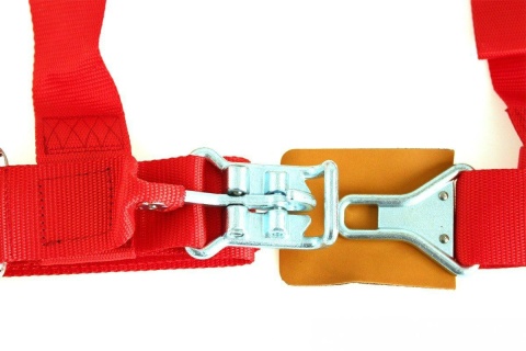 Pasy sportowe 4 punktowe 2" DTM red