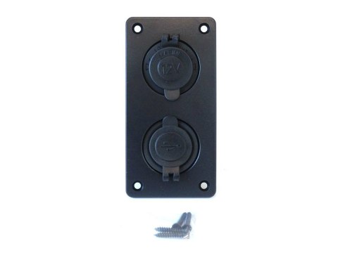 Panel podwójny USB (3.1A) + gniazdo 12V