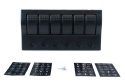 Panel przełączników 12/24V ON-OFF x 6 + bezpieczniki 3 x 5A, 2 x 10A, 15A IP68