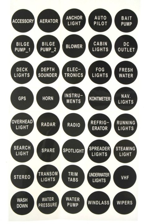 Panel przełączników 12/24V ON-OFF x 4 + bezpieczniki 2 x 5A, 10A, 15A LED IP68