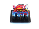 Panel przełączników ON-OFF x 4 + gniazdo zapalniczki + gniazdo USB 3.1A + 2 bezpieczniki 15A