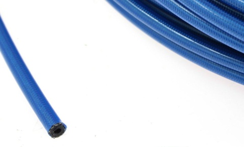 Przewód hamulcowy sportowy nylonowy zbrojony w oplocie 3,2mm AN3 - 3/8" blue