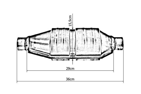 Strumienica w obudowie katalizatora fi 45