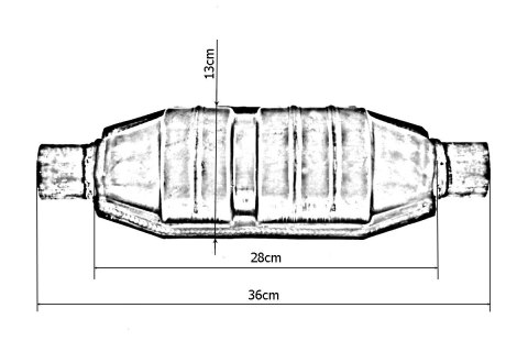 Strumienica w obudowie katalizatora fi 45
