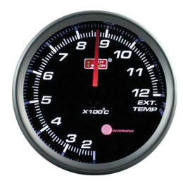 Zegar Auto Gauge Smoke Warning 80mm TEMPERATURY SPALIN