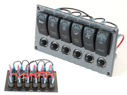 Panel przełączników 12/24V x 6 IP68