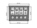 Panel przełączników 12/24V x 4 + bezpiecznik x 4 IP68