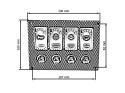 Panel przełączników 12/24V x 4 IP68