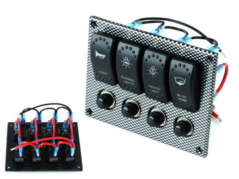 Panel przełączników 12/24V x 4 IP68