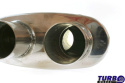 Sportowy tłumik środkowy 2,25" + 2x2" Y-pipe TurboWorks STAL 304SS