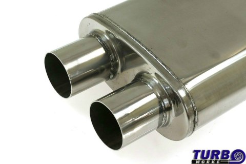Sportowy tłumik środkowy tylny 2,5" TurboWorks STAL 304SS