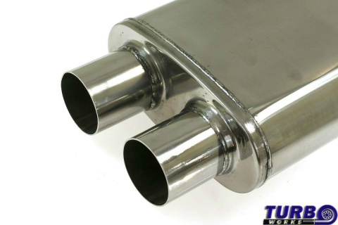 Sportowy tłumik środkowy tylny 3" TurboWorks STAL 304SS