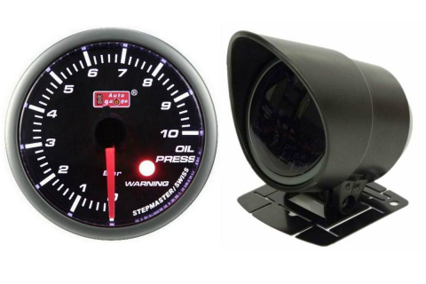 Zegar Auto Gauge Smoke Warning 52mm CIŚNIENIA OLEJU + KUBEK