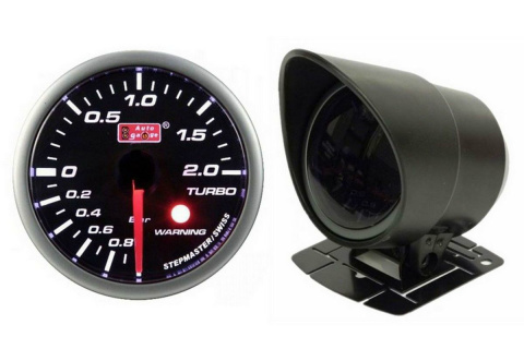 Zegar Auto Gauge Smoke Warning 52mm DOŁADOWANIA TURBO BOOST + KUBEK