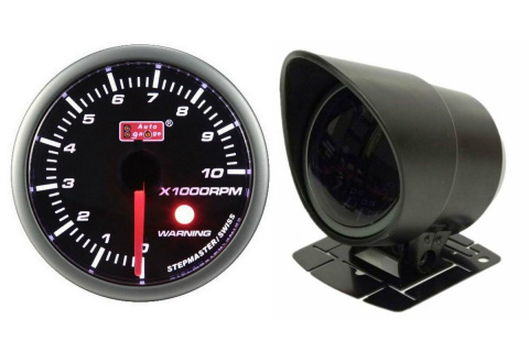 Zegar Auto Gauge Smoke Warning 52mm OBROTOMIERZ 1-9 CYL. + KUBEK