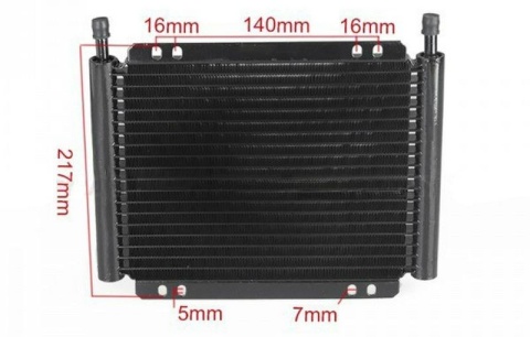 Chłodnica płynu układu wspomagania, skrzyni biegów 19-rzędowa